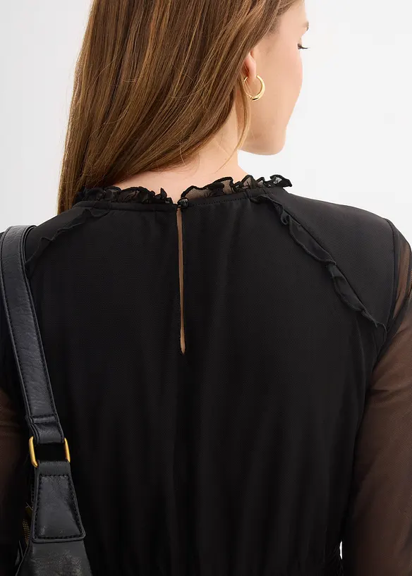 Robe en jersey et mesh fin, bonprix