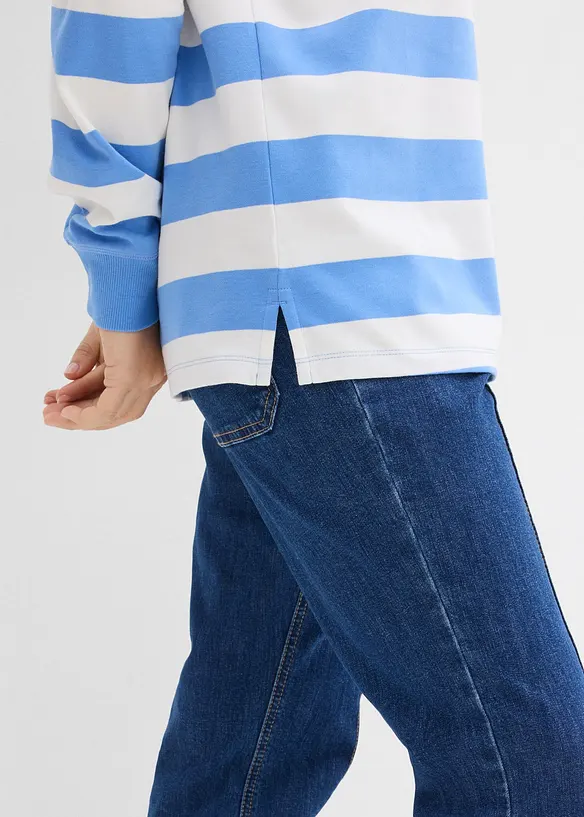 T-shirt manches longues &agrave; capuche 100% coton, bonprix