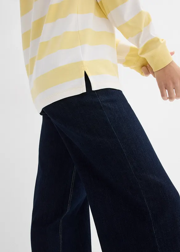 T-shirt manches longues &agrave; capuche 100% coton, bonprix