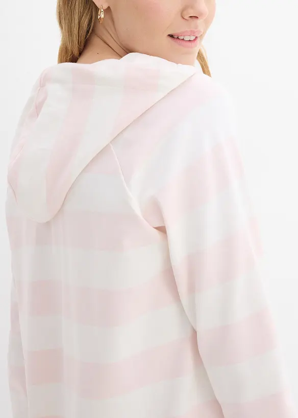 T-shirt manches longues &agrave; capuche 100% coton, bonprix