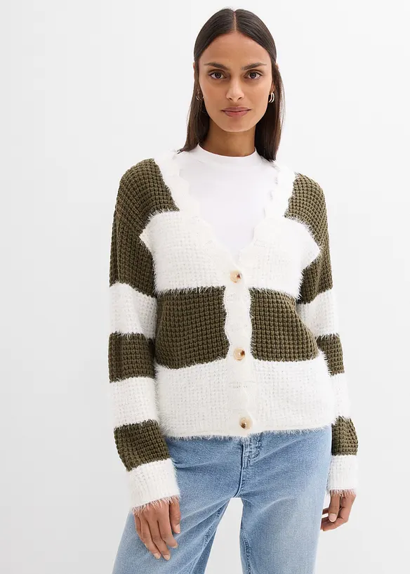 Gilet large en grosse maille, bonprix