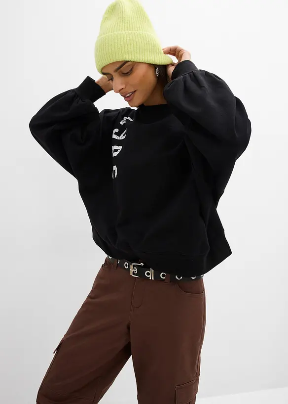 Sweat oversize 100% coton, bonprix