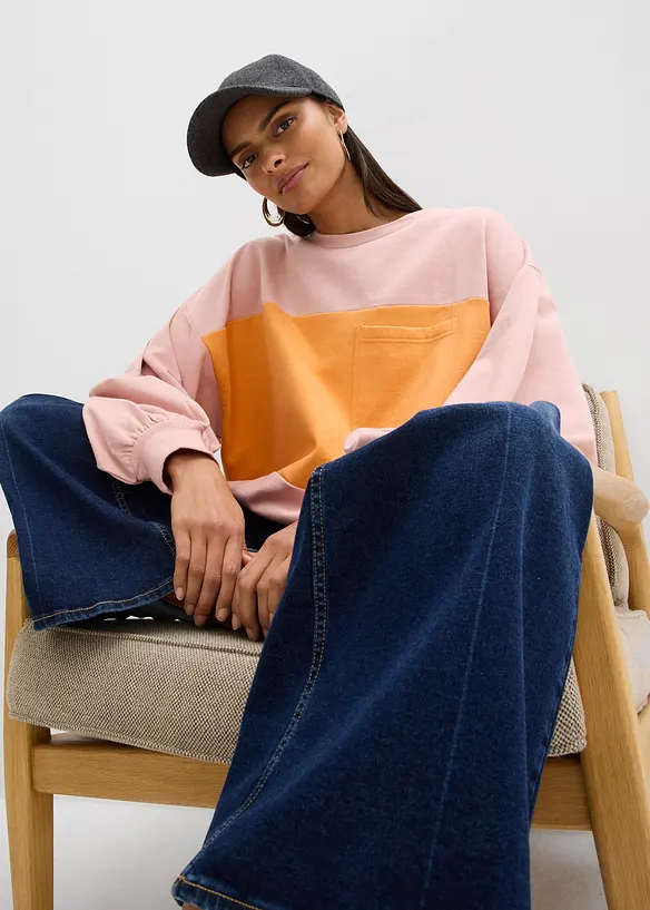 Sweat oversize 100% coton, bonprix