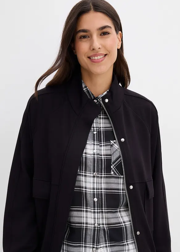 Sweat zipp&eacute; en mati&egrave;re n&eacute;opr&egrave;ne, bonprix