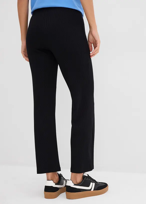 Legging &eacute;vas&eacute; en mati&egrave;re c&ocirc;tel&eacute;e, cropped, bonprix