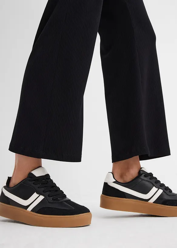 Legging &eacute;vas&eacute; en mati&egrave;re c&ocirc;tel&eacute;e, cropped, bonprix