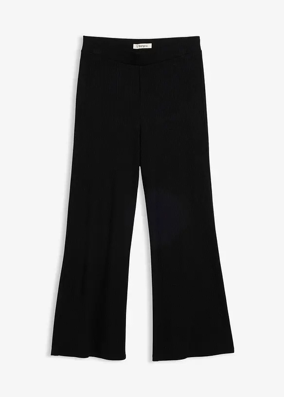 Legging &eacute;vas&eacute; en mati&egrave;re c&ocirc;tel&eacute;e, cropped, bonprix