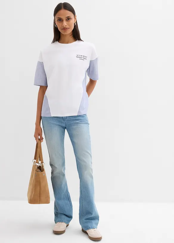 T-shirt oversize en coton extensible, bonprix