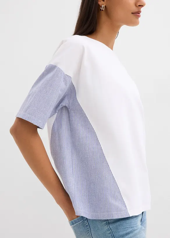 T-shirt oversize en coton extensible, bonprix