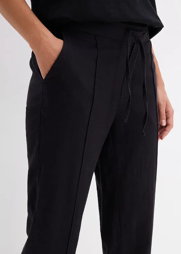 Pantalon en lin m&eacute;lang&eacute;, bonprix