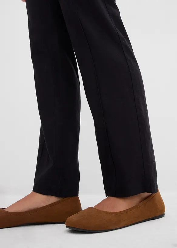 Pantalon en lin m&eacute;lang&eacute;, bonprix