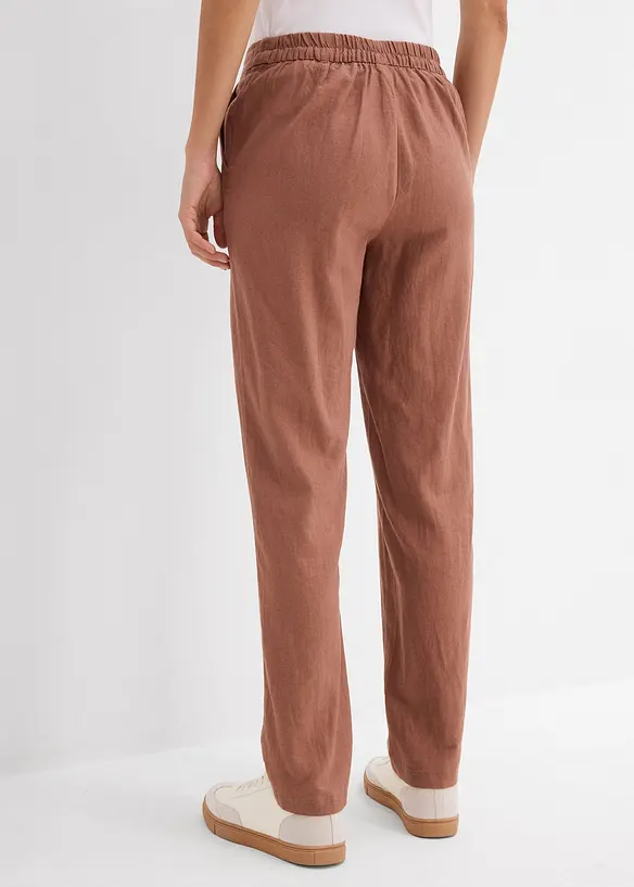Pantalon en lin m&eacute;lang&eacute;, bonprix