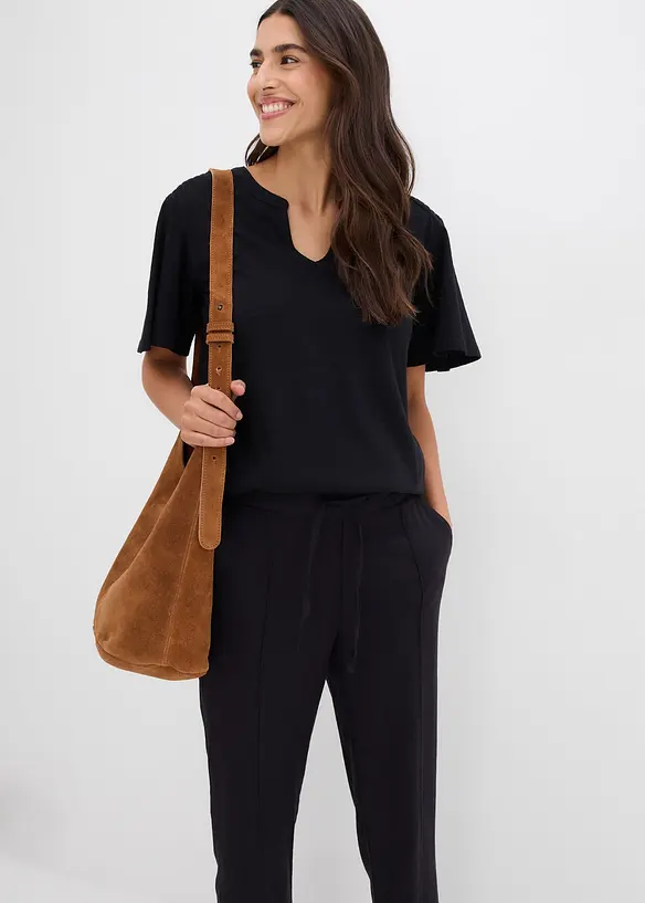 Pantalon en lin m&eacute;lang&eacute;, bonprix