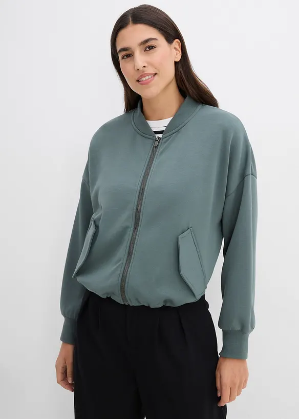Blouson oversize en sweat doux, bonprix