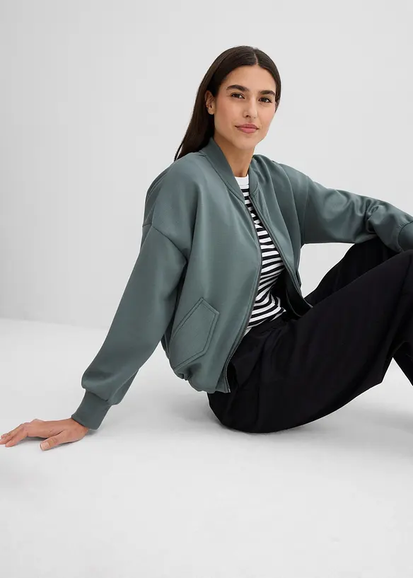 Blouson oversize en sweat doux, bonprix