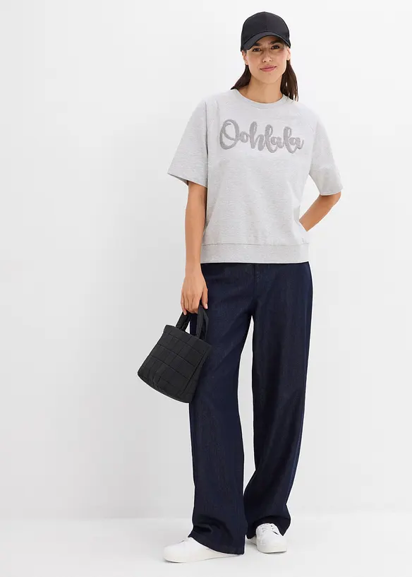 Sweat en coton m&eacute;lang&eacute;, bonprix