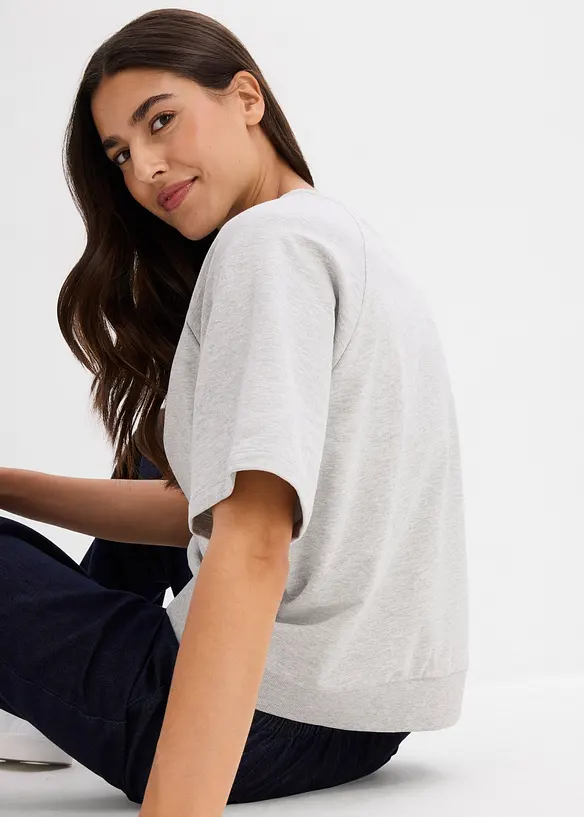 Sweat en coton m&eacute;lang&eacute;, bonprix