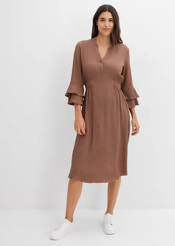 Robe en mati&egrave;re textur&eacute;e, bonprix