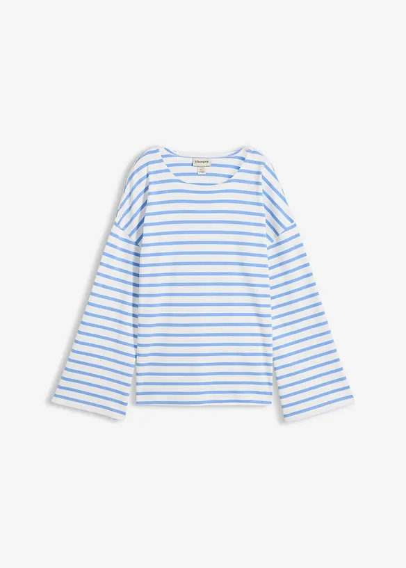 T-shirt manches longues ray&eacute; en coton, bonprix