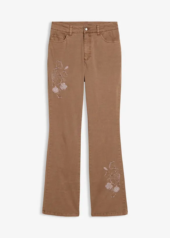 Jean flare taille mi-haute, extensible, bonprix