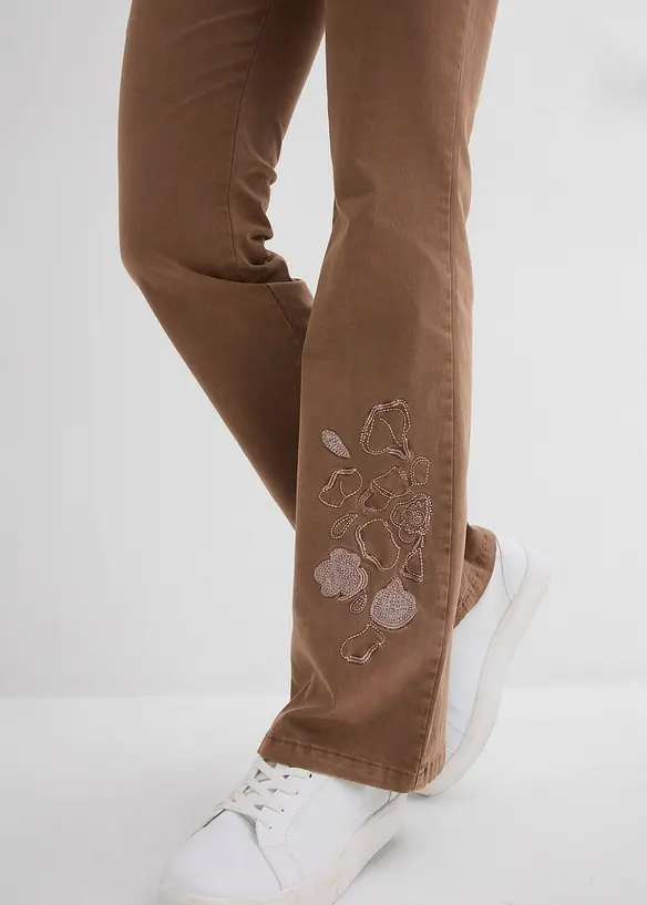 Jean flare taille mi-haute, extensible, bonprix