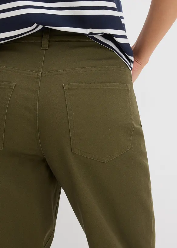 Pantalon barrel &agrave; taille &eacute;lastiqu&eacute;e, bonprix