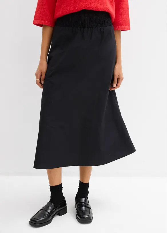 Jupe midi 100% coton, bonprix