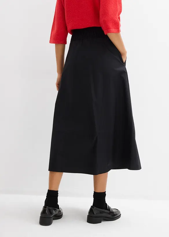 Jupe midi 100% coton, bonprix