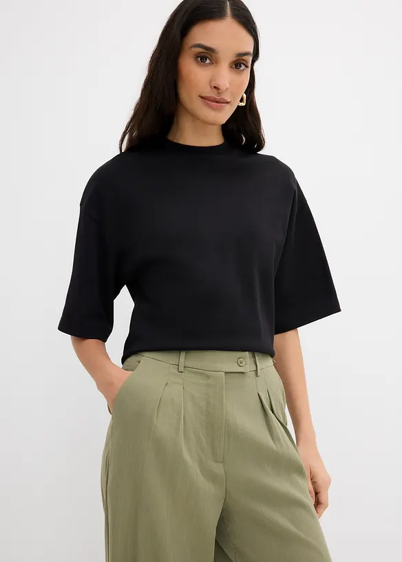 Pantalon avec bouton d&eacute;coratif, bonprix