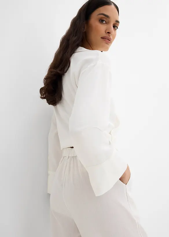 Pantalon avec bouton d&eacute;coratif, bonprix