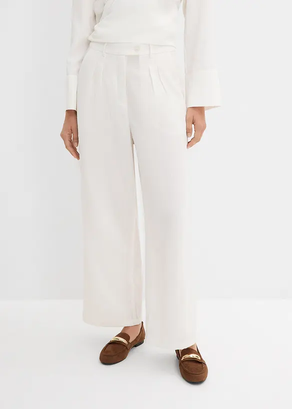 Pantalon avec bouton d&eacute;coratif, bonprix