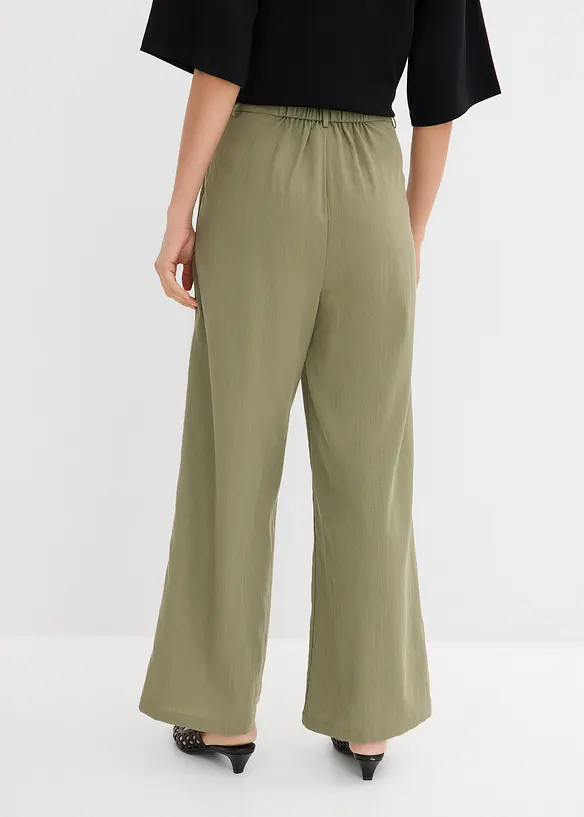 Pantalon avec bouton d&eacute;coratif, bonprix