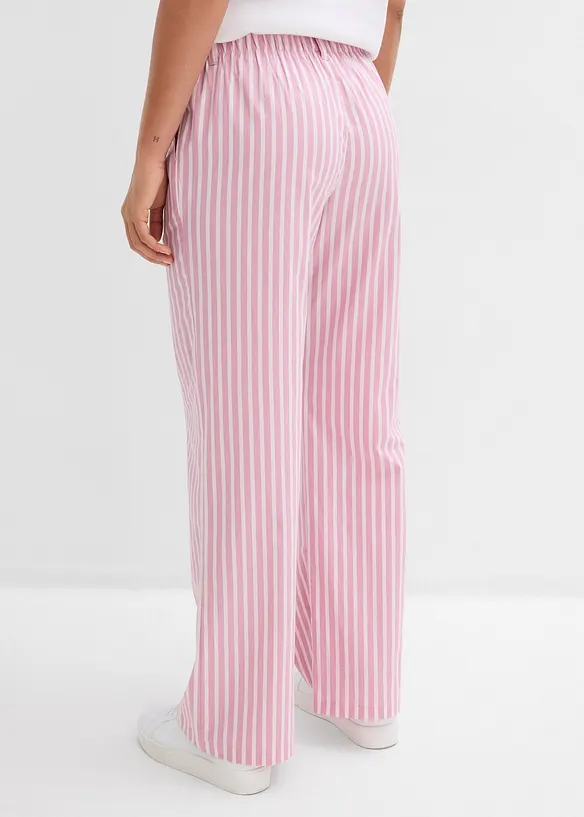 Pantalon palazzo en popeline de coton, bonprix