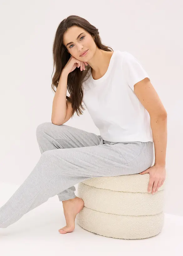 L&eacute;ger pantalon d&rsquo;int&eacute;rieur en mati&egrave;re c&ocirc;tel&eacute;e, bonprix