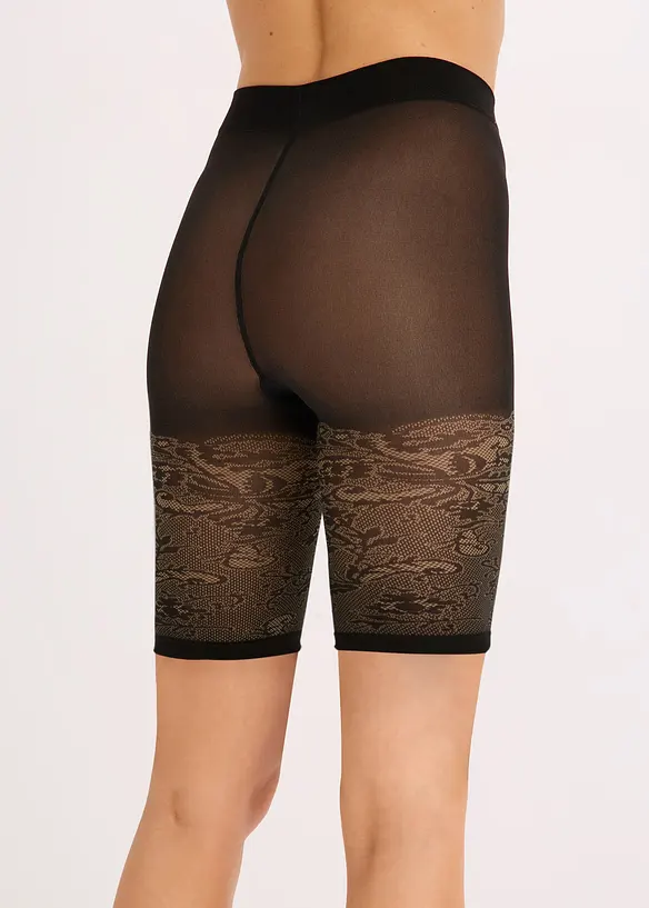 Cycliste anti-frottement avec imprim&eacute; dentelle 110&nbsp;den, bonprix