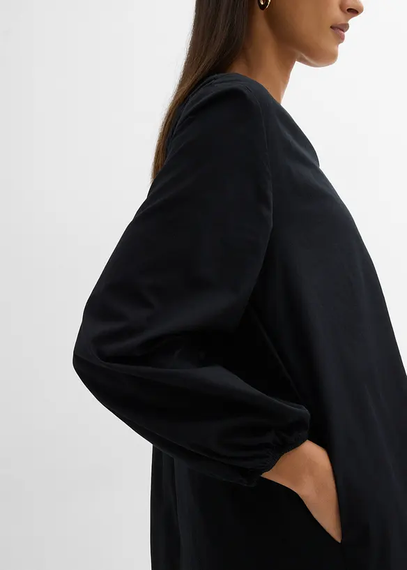 Robe-chemise &agrave; manches ballon, bonprix