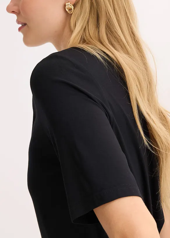 T-shirt &agrave; lani&egrave;res crois&eacute;es, bonprix