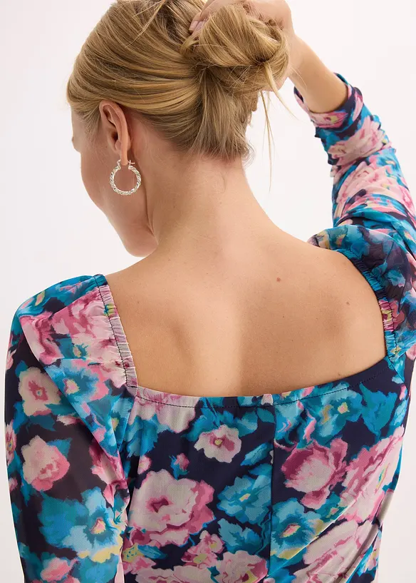 Robe midi en mesh pr&egrave;s du corps, bonprix