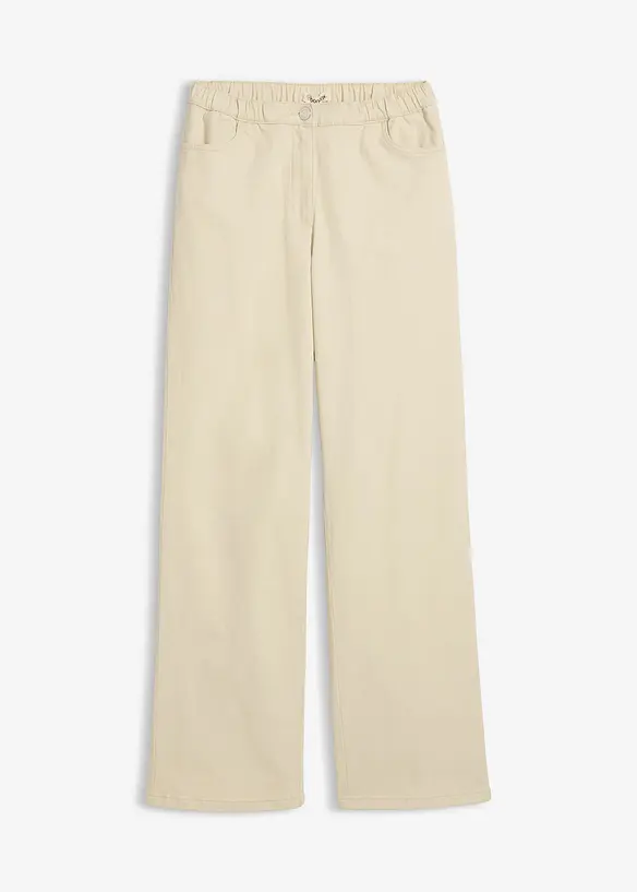 Pantalon palazzo &agrave; taille haute et &eacute;lastiqu&eacute;e, bonprix