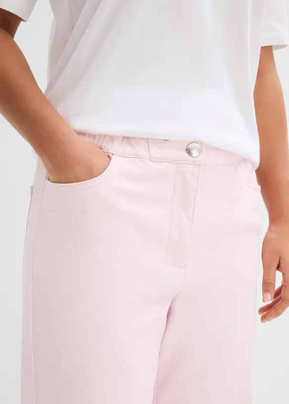 Pantalon palazzo &agrave; taille haute et &eacute;lastiqu&eacute;e, bonprix
