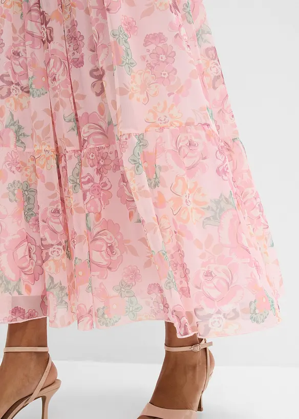 Jupe longue en mesh doux, bonprix