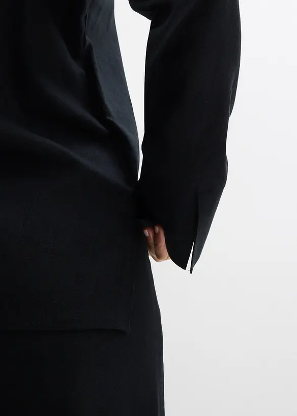 Chemisier cache-c&oelig;ur en lin m&eacute;lang&eacute;, bonprix