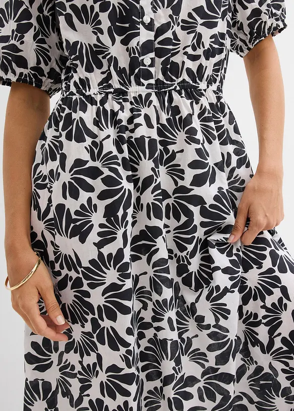 Robe midi ample, 100% coton, bonprix