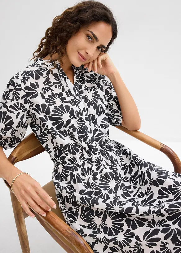 Robe midi ample, 100% coton, bonprix