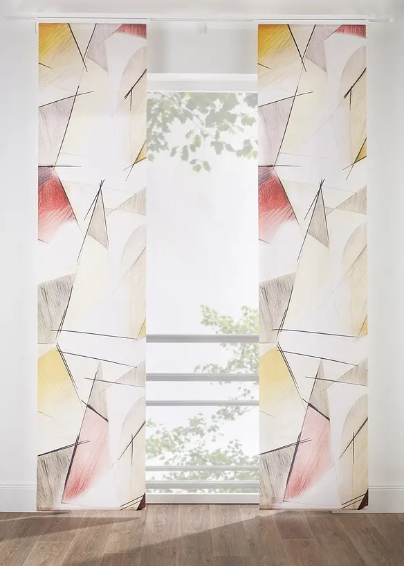 Voilage coulissant &agrave; imprim&eacute; r&eacute;tro (1&nbsp;pce), bonprix