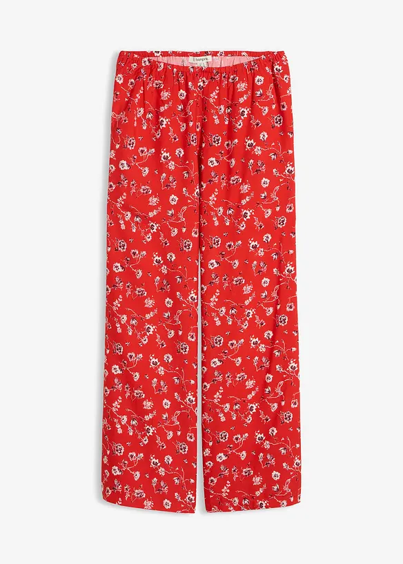 Pantalon en viscose fluide, taille &eacute;lastiqu&eacute;e, bonprix