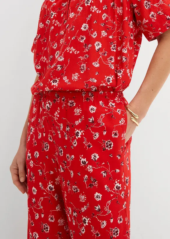 Pantalon en viscose fluide, taille &eacute;lastiqu&eacute;e, bonprix