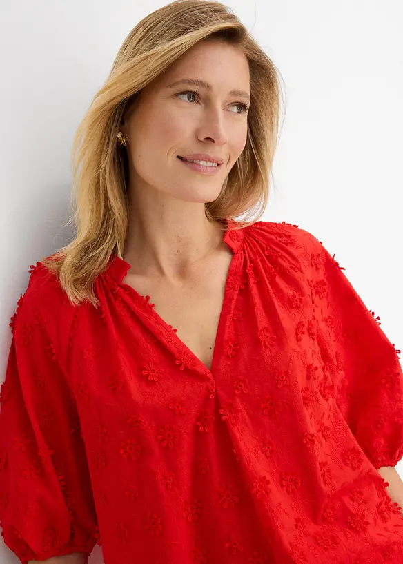 Blouse longue 100% coton, bonprix