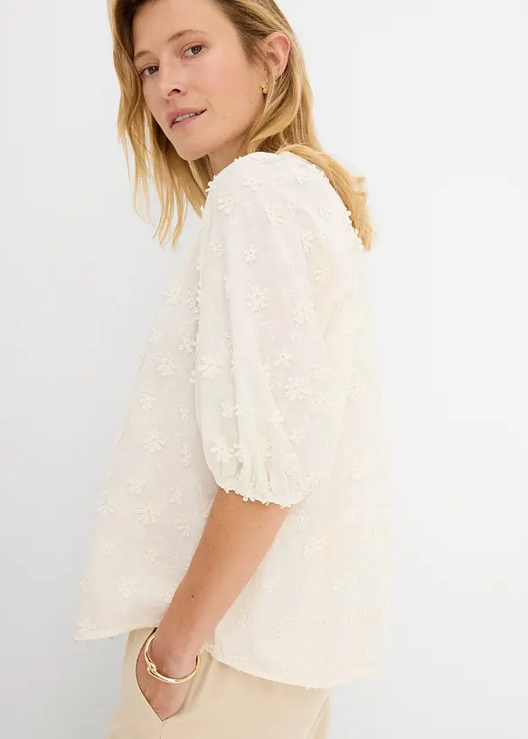 Blouse longue 100% coton, bonprix