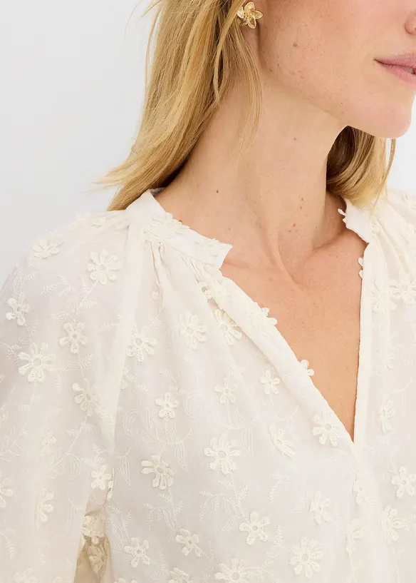 Blouse longue 100% coton, bonprix